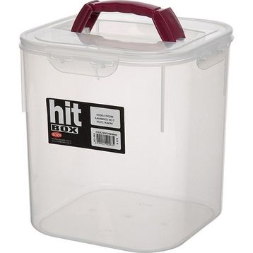 Bora Plastik BO083 Köşeli Erzak Kavanozu No: 1 Kilitli Kapak