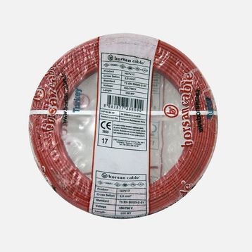 Borsan H07Z1-K 100 mt 2.5 mm Kırmızı Nyaf Çok Telli Halojen Free Kablo