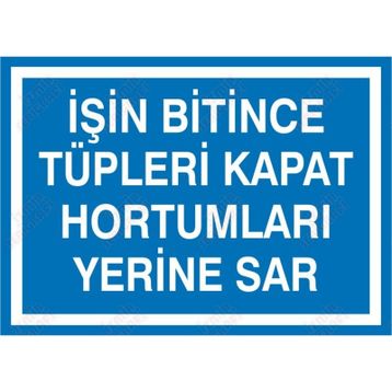 Boşalan Tüpleri İşaretle Levhası