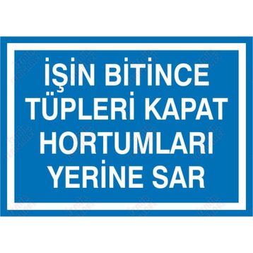 Boşalan Tüpleri İşaretle Levhası