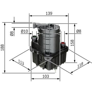Bosch 0450907015 Clio III 1.5DCI Modus Yakıt Filtresi