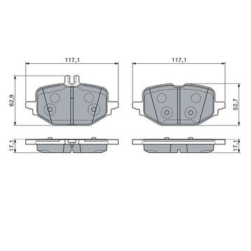 Bosch 0986460163 Mercedes C Serisi W206 21> Ön Fren Balatası