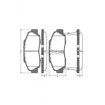 Bosch 0986461142 Honda Crv 1996-2001 Hrv 1999> Accord 1993-1998 Ön Fren Balatası