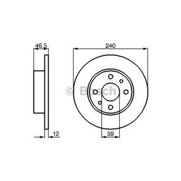 Bosch 0986478353 Uno 70 240.5X12x4dl Ön Fren Aynası