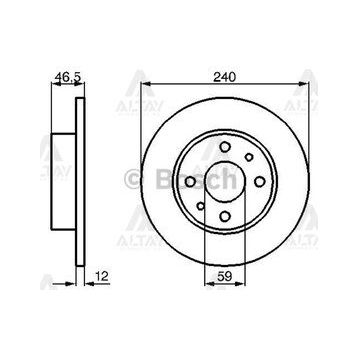 Bosch 0986478353 Uno 70 240.5X12x4dl Ön Fren Aynası