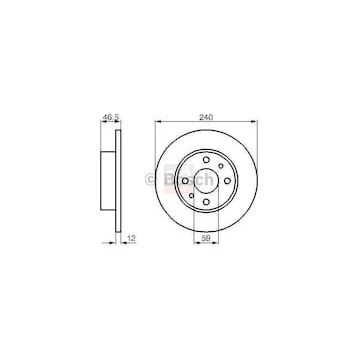 Bosch 0986478353 Uno 70 240.5X12x4dl Ön Fren Aynası