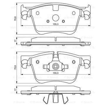 Bosch 0986494696 P308 13 C4 13 1.2-1.6 Ön Balata