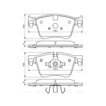 Bosch 0986494696 P308 13 C4 13 1.2-1.6 Ön Balata