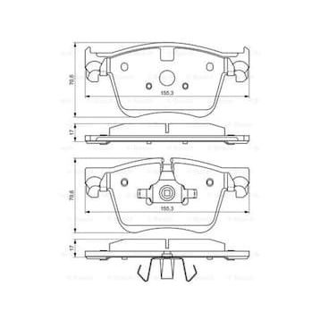 Bosch 0986494696 P308 13 C4 13 1.2-1.6 Ön Balata
