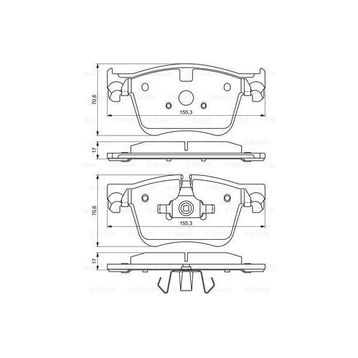 Bosch 0986494696 P308 13 C4 13 1.2-1.6 Ön Balata