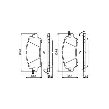 Bosch 0986494832 Mazda 2 14 Ön Fren Balatası
