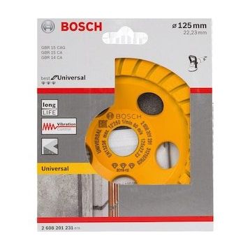 Bosch 125 mm Best Serisi Universal Turbo Elmas Çanak Disk