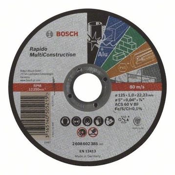 Bosch 125 x 1.0 mm Rapido Multiconstruction