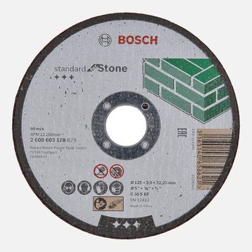 Bosch 125x3.0 mm Standard Seri Düz Taş Kesme Diski