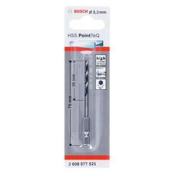Bosch 1/4 Adap. Metal 3.3 mm Matkap Ucu