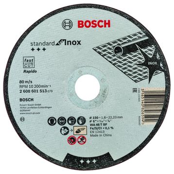 Bosch 150x1.6 mm Standard Seri Düz Inox Kesme Diski