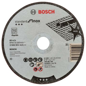 Bosch 150x1.6 mm Standard Seri Düz Inox Kesme Diski