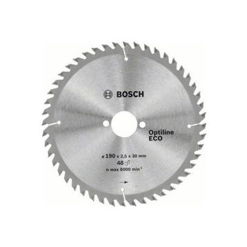 Bosch 190x30 mm 48 Diş Optiline Eco Wood Daire Testere Bıçağı