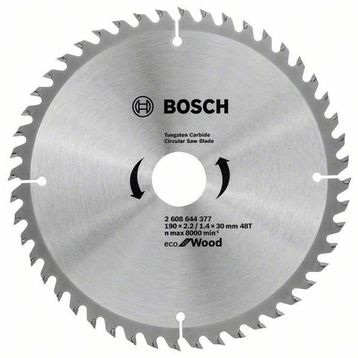 Bosch 190x30 mm 48 Diş Optiline Eco Wood Daire Testere Bıçağı