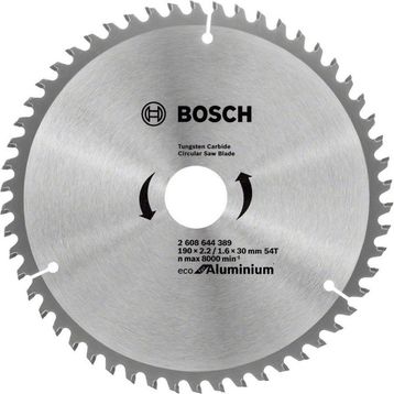 Bosch 190x30 mm 54 Diş Optiline Eco Aluminyum Daire Testere Bıçağı