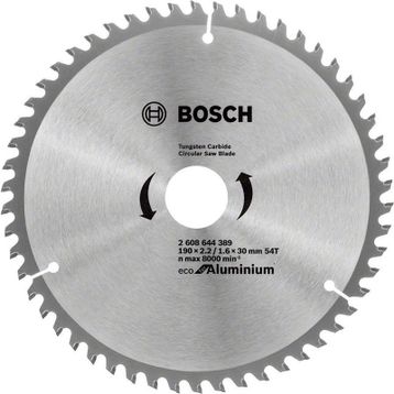 Bosch 190x30 mm 54 Diş Optiline Eco Aluminyum Daire Testere Bıçağı