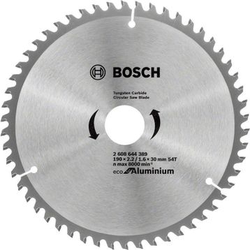 Bosch 190x30 mm 54 Diş Optiline Eco Aluminyum Daire Testere Bıçağı