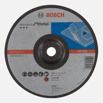 Bosch 230x6.0 mm Standard Seri Bombeli Metal Taşlama Diski