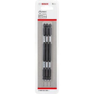 Bosch 2608522359 Impact PZ2 150 mm Çift Taraflı 3'lü Bits Uç