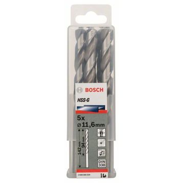 Bosch 2608585534 HSS-G 11.6x142 mm 5'li Matkap Ucu