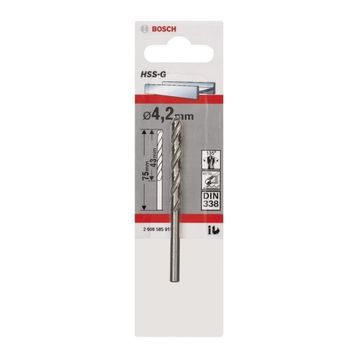 Bosch 2608585918 HSS-G 4,2 mm 1'li Taşlanmış Metal Matkap Ucu