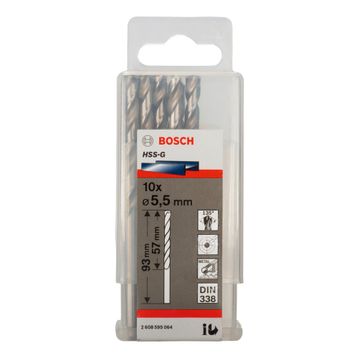 Bosch 2608595064 HSS-G 5.5x93 mm 10'lu Matkap Ucu