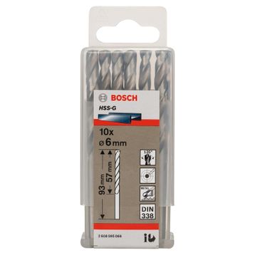 Bosch 2608595066 HSS-G 6x93 mm 10'lu Matkap Ucu