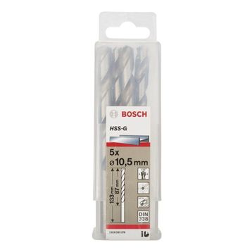 Bosch 2608595078 HSS-G 10,5 mm 5'li Taşlanmış Metal Matkap Ucu