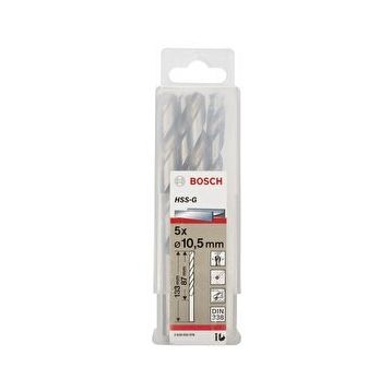 Bosch 2608595078 HSS-G 10,5 mm 5'li Taşlanmış Metal Matkap Ucu