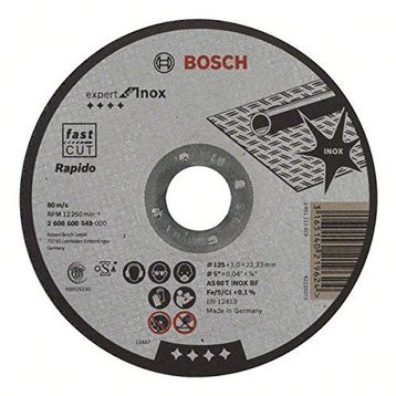 Bosch 2608600549 125x1.0 mm Düz Çelik Kesici Disk