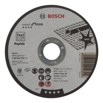 Bosch 2608600549 125x1.0 mm Düz Çelik Kesici Disk