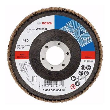 Bosch 2608603654 115 mm 80 K X431 Metal Kesici Flap Disk