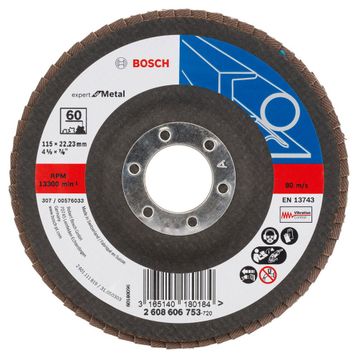 Bosch 2608606753 115 mm 60 K Metal Kesici Flap Disk