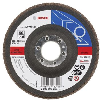 Bosch 2608606753 115 mm 60 K Metal Kesici Flap Disk