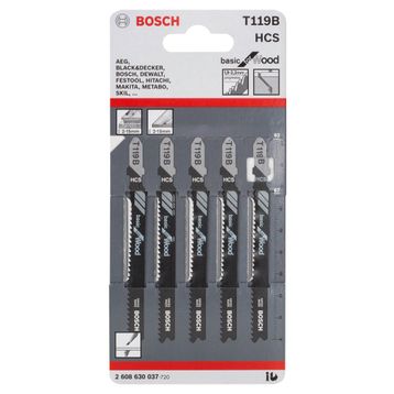 Bosch 2608630037 T 119 B Basic for Wood 5'li Dekupaj Testere Bıçağı