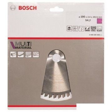 Bosch 2608640508 190x20/16 mm 54 Diş Daire Testere Bıçağı