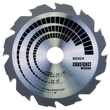 Bosch 2608640633 Construct Wood 190x30 mm 12 Diş Daire Testere Bıçağı