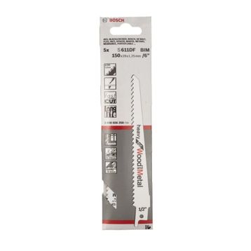 Bosch 2608656258 S 611 DF 100 mm 5'li Ağır Hizmet Ahşap-Metal Panter Testere