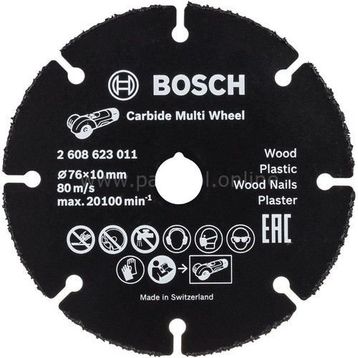Bosch 2608901196 Carpide Multi Whell 76 mm Çok Amaçlı Elmas Kesici Disk