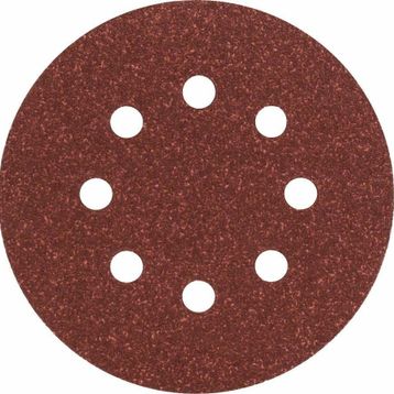Bosch 2609256A24 Eksantirik 5'li 125 mm 80 Kum 8 Delik Zımpara Kağıdı
