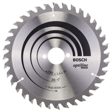 Bosch 36 Diş 190x30 mm Ahşap Daire Testere Diski