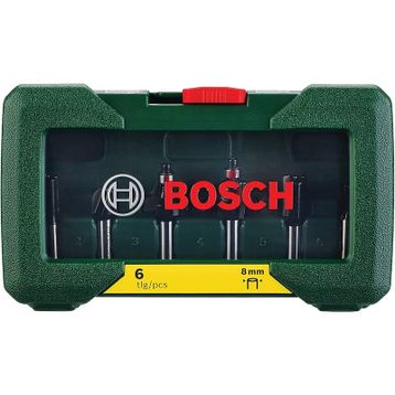 Bosch 6 Parça 8 mm Şaftlı Freze Seti