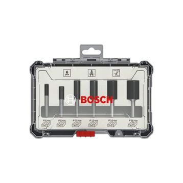 Bosch 6'lı Düz 6 mm Şaftlı Pro Freze Seti
