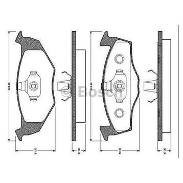 Bosch 986494005 Polo III 95- Lupo 98- Fox 05- / Arosa 97- Ön Fren Balatası