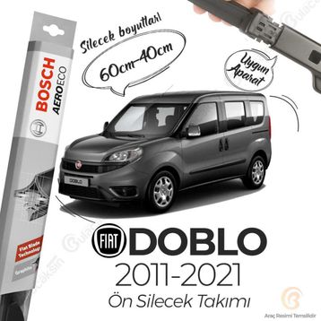 Bosch Aeroeco 2011-2021 Fiat Doblo Muz Silecek Takımı